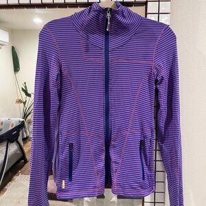 Lole Purple Striped Women's Ski Jacket